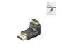 Preview: DINIC adapter, HDMI A-pistik A-pistikupesa nurga all, must